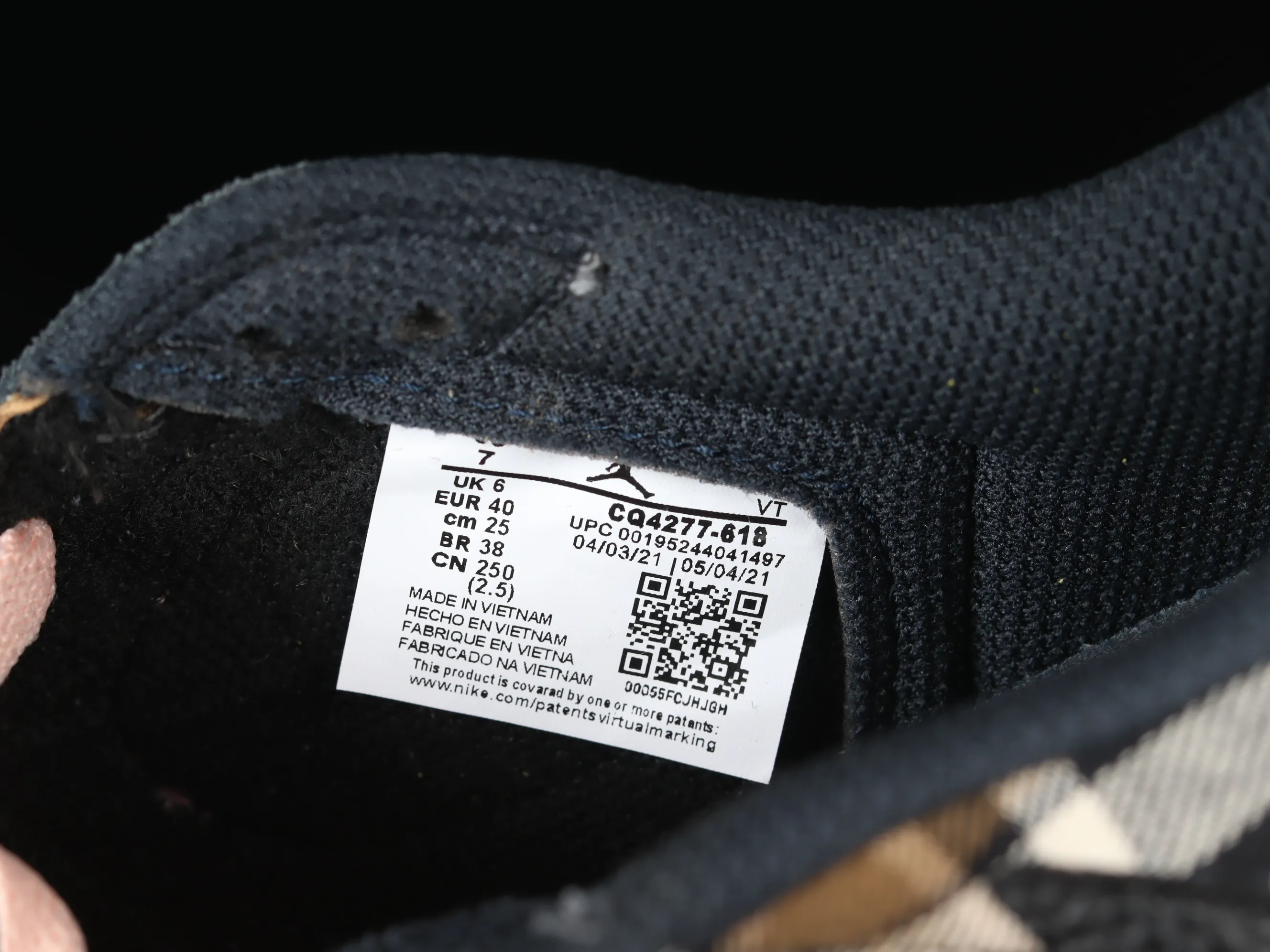 All categories Air Jordan Jordan series basketball shoes Air Jordan 1 Low Travis Scott x Jordan 1 Low AJ 1 OG Barb Anti-Hook Ghostface Low CQ4277-618